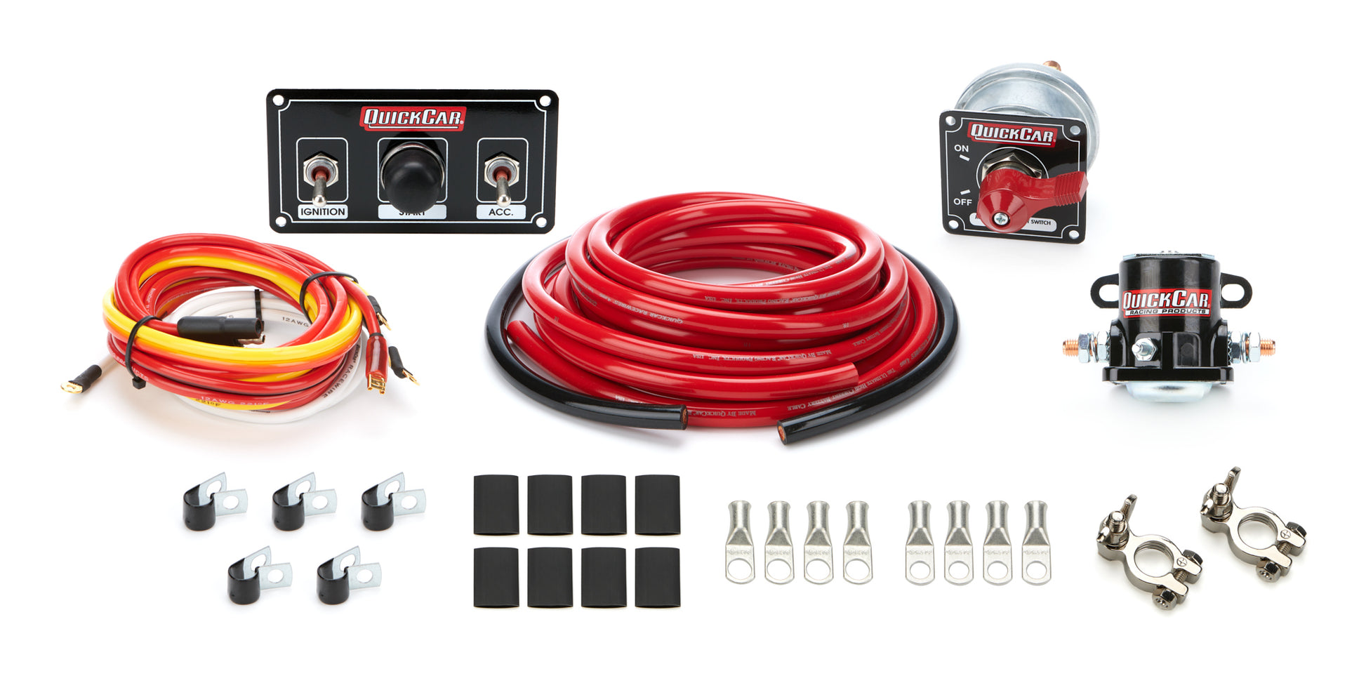 QUICKCAR RACING PRODUCTS Wiring Kit Premium 4 Ga w/Black 50-820 Panel QUICKCAR RACING PRODUCTS