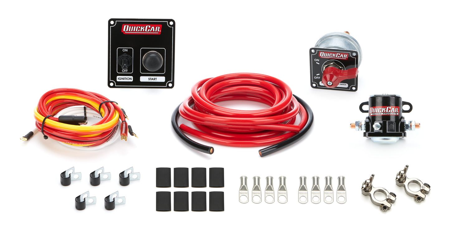 QUICKCAR RACING PRODUCTS Wiring Kit 4 Gauge with Black 50-802 Panel QUICKCAR RACING PRODUCTS