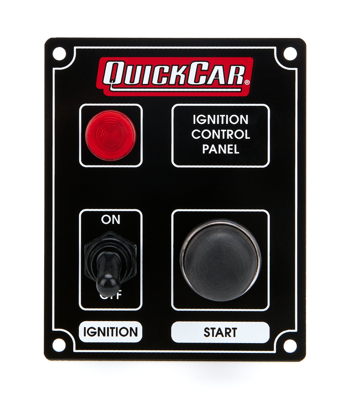 QUICKCAR RACING PRODUCTS Ignition Panel Black w/ Lights QUICKCAR RACING PRODUCTS