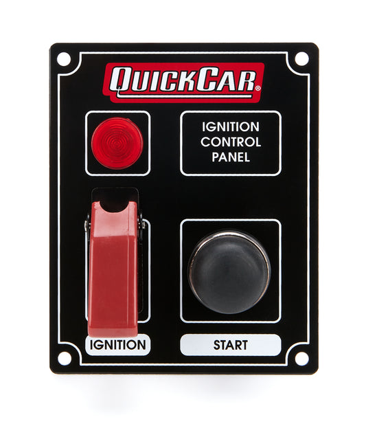 QUICKCAR RACING PRODUCTS Ignition Panel Black w/ Flip Switch & Lights QUICKCAR RACING PRODUCTS