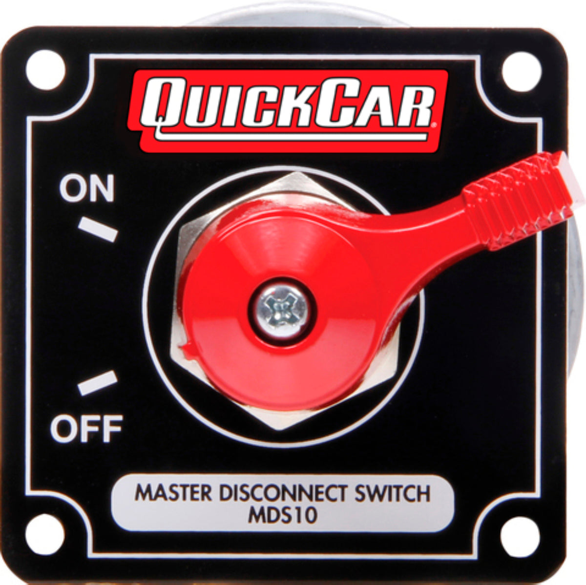 QUICKCAR RACING PRODUCTS Master Disconnect High Amp 4 Post Black Plate QUICKCAR RACING PRODUCTS