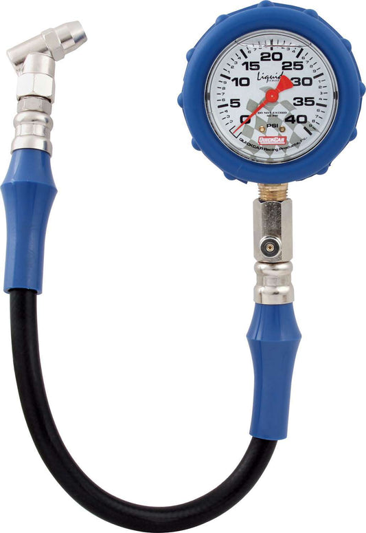 QUICKCAR RACING PRODUCTS Tire Gauge 40 PSI Liquid Filled QUICKCAR RACING PRODUCTS