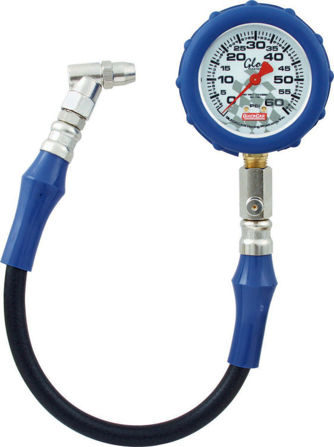 QUICKCAR RACING PRODUCTS Tire Gauge 60 PSI Glo Gauge QUICKCAR RACING PRODUCTS