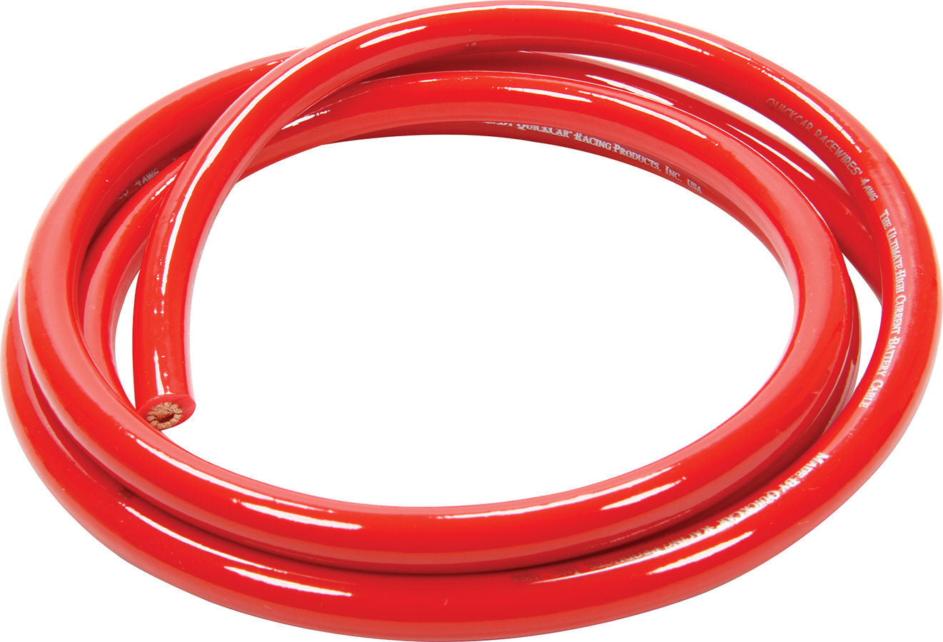 QUICKCAR RACING PRODUCTS Power Cable 4 Gauge Red 5Ft QUICKCAR RACING PRODUCTS