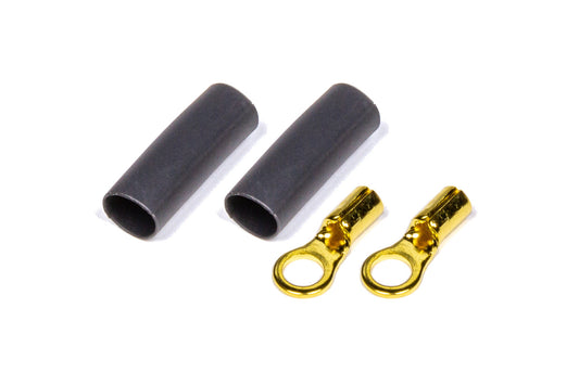 QUICKCAR RACING PRODUCTS Ring Terminal #6 16-22 GA. Pair w/Heat Shrink QUICKCAR RACING PRODUCTS