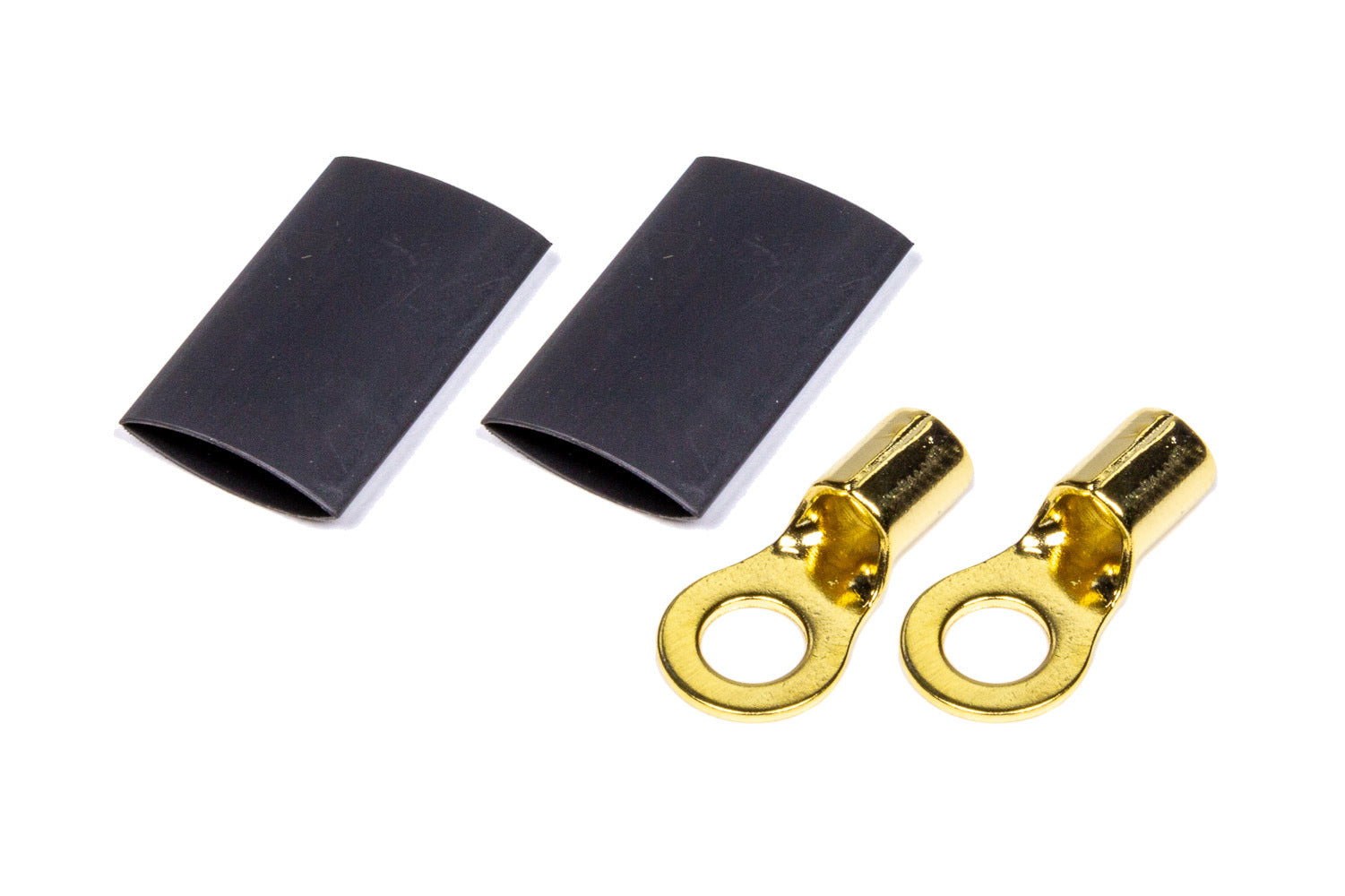 QUICKCAR RACING PRODUCTS Ring Terminal 1/4 8 GA. Pair w/Heat Shrink QUICKCAR RACING PRODUCTS