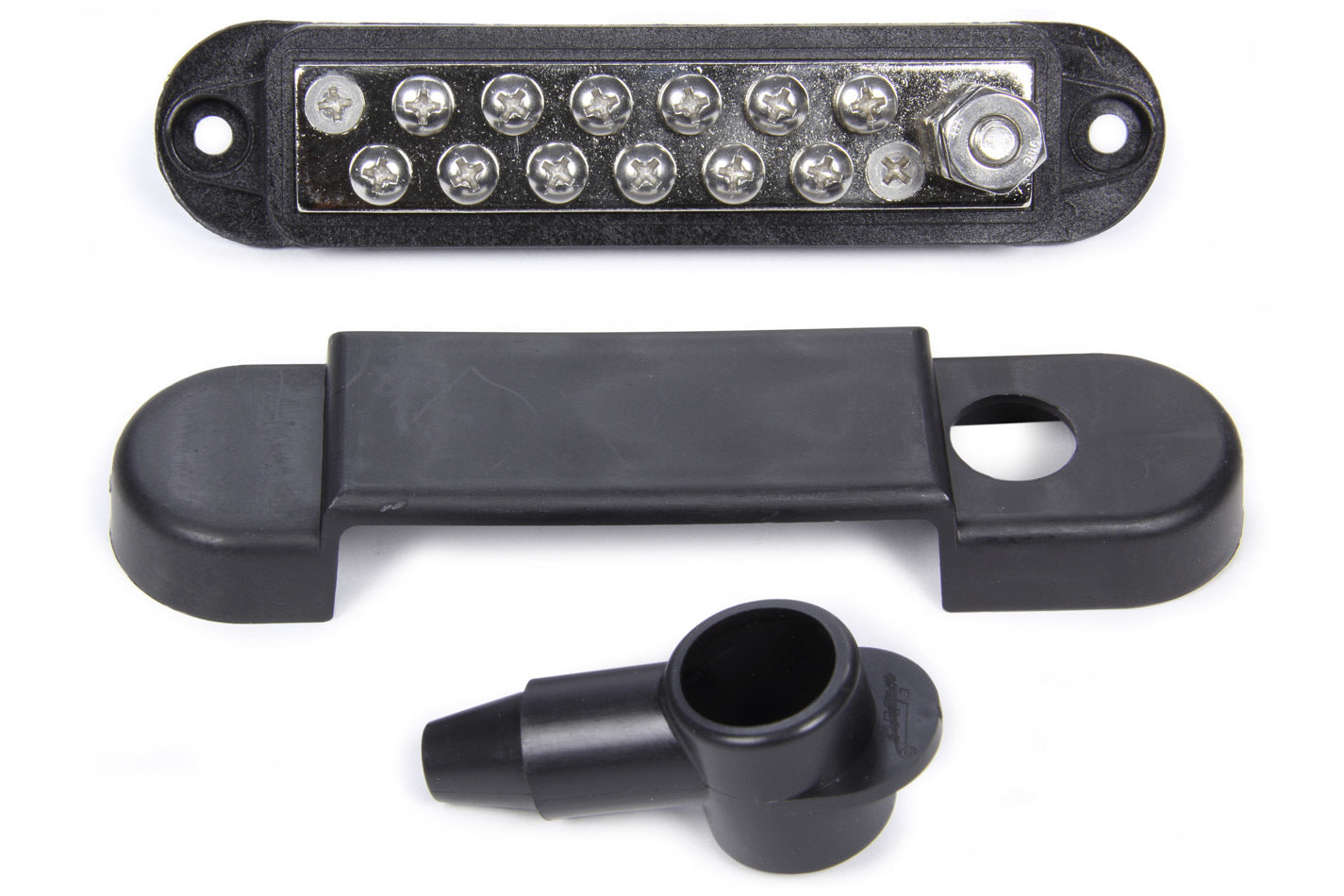 QUICKCAR RACING PRODUCTS Black Terminal Buss Bar w/Covers QUICKCAR RACING PRODUCTS