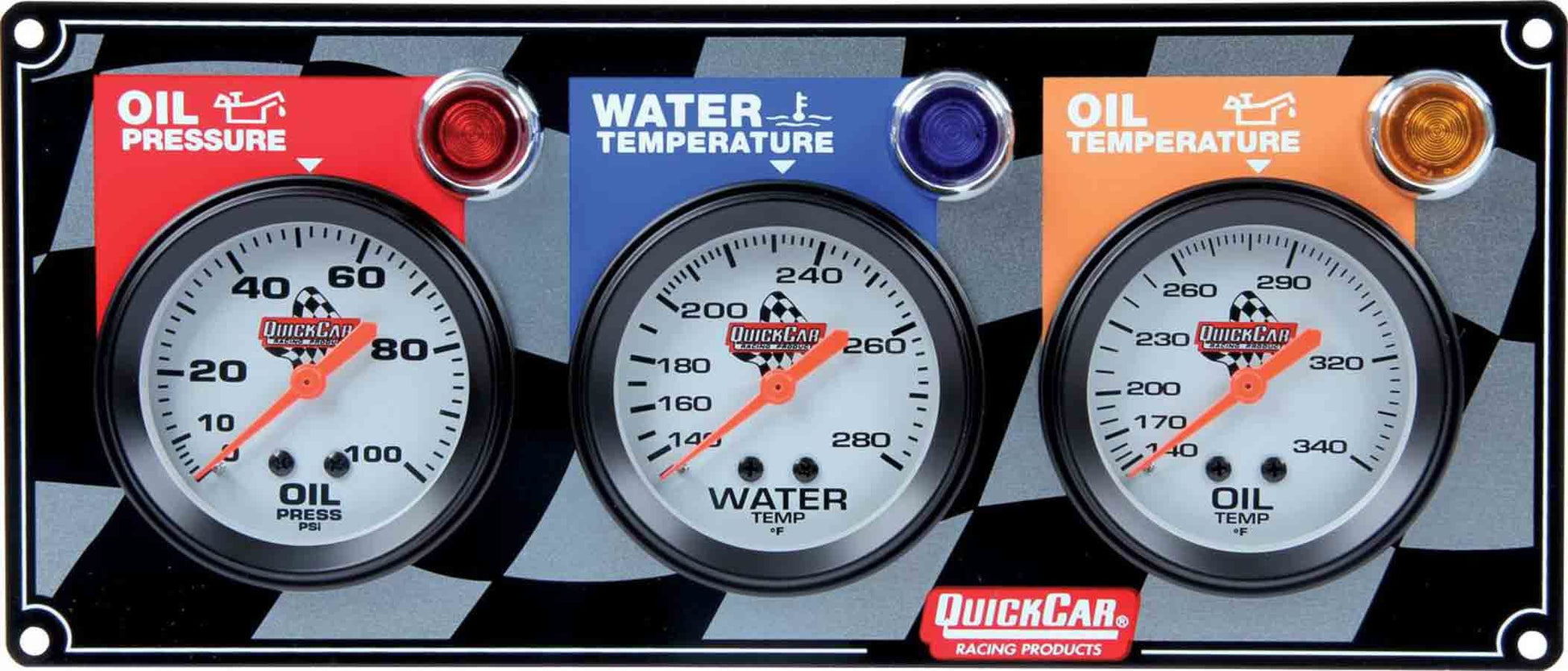 QUICKCAR RACING PRODUCTS 3 Gauge Panel OP/WT/OT QUICKCAR RACING PRODUCTS