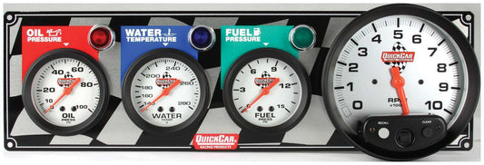 QUICKCAR RACING PRODUCTS 3-1 Gauge Panel OP-WT-FP-Tach QUICKCAR RACING PRODUCTS