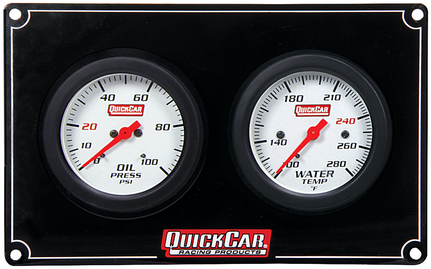 QUICKCAR RACING PRODUCTS 2 Gauge Extreme Panel OP/WT QUICKCAR RACING PRODUCTS