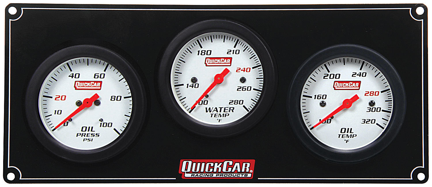 QUICKCAR RACING PRODUCTS 3 Gauge Extreme Panel OP/WT/OT QUICKCAR RACING PRODUCTS