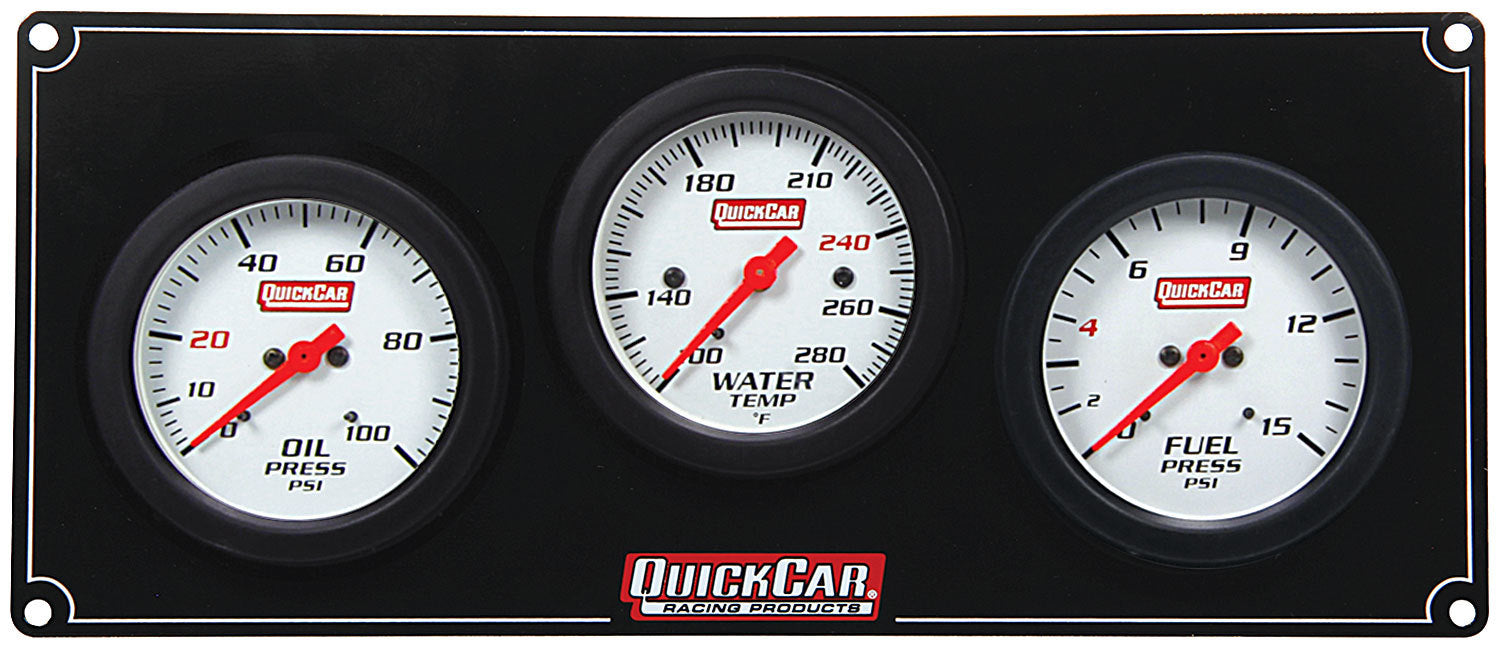 QUICKCAR RACING PRODUCTS 3 Gauge Extreme Panel OP/WT/FP QUICKCAR RACING PRODUCTS