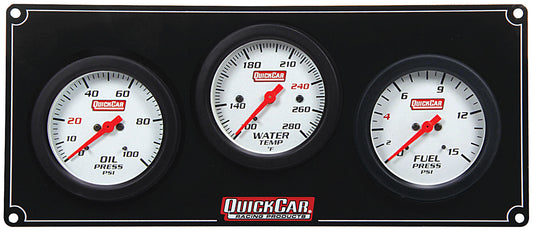 QUICKCAR RACING PRODUCTS 3 Gauge Extreme Panel OP/WT/FP QUICKCAR RACING PRODUCTS