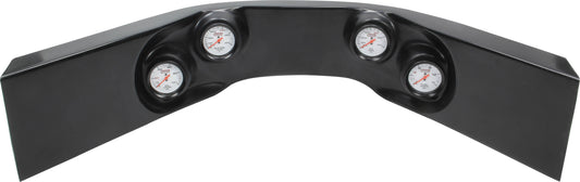 QUICKCAR RACING PRODUCTS Extreme 4-Gauge Molded Dash OP/WT/OT/FP Black QUICKCAR RACING PRODUCTS