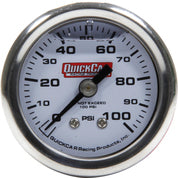 QUICKCAR RACING PRODUCTS Pressure Gauge 0-100 PSI 1.5in Liquid Filled QUICKCAR RACING PRODUCTS