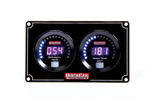 QUICKCAR RACING PRODUCTS Digital 2-Gauge Panel OP/WT QUICKCAR RACING PRODUCTS