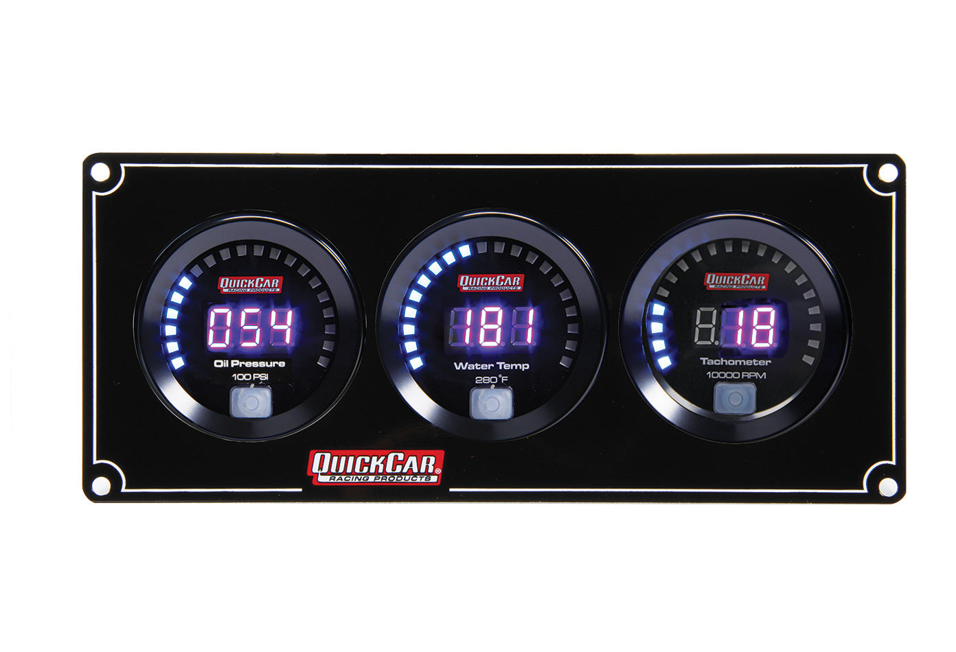 QUICKCAR RACING PRODUCTS Digital 2-1 Gauge Panel OP/WT w/Tach QUICKCAR RACING PRODUCTS