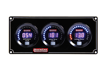 QUICKCAR RACING PRODUCTS Digital 3-Gauge Panel OP/WT Volts QUICKCAR RACING PRODUCTS