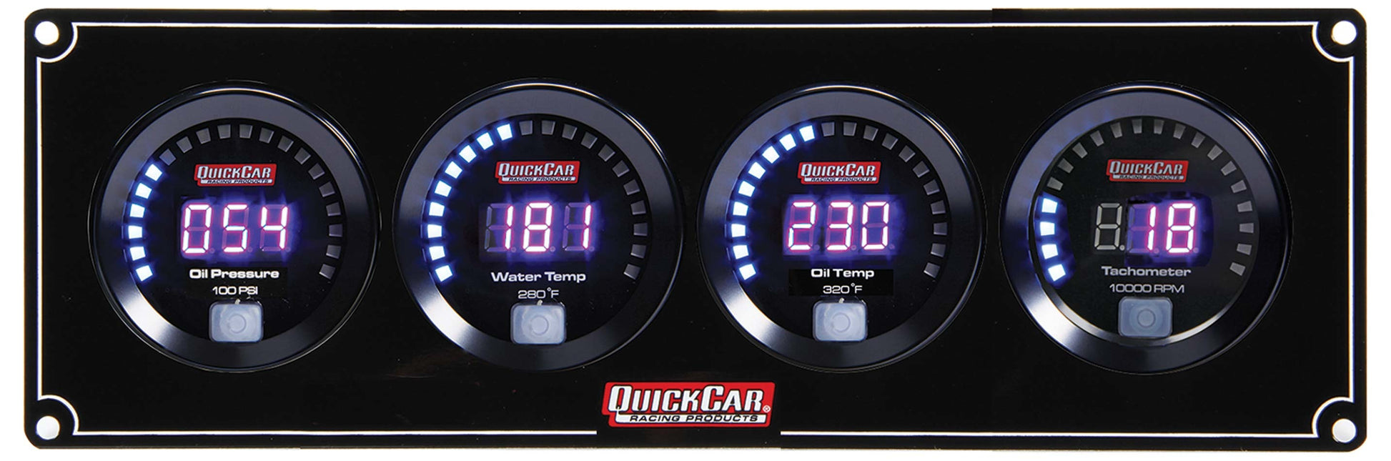 QUICKCAR RACING PRODUCTS Digital 3-1 Gauge Panel OP/WT/OT w/Tach QUICKCAR RACING PRODUCTS