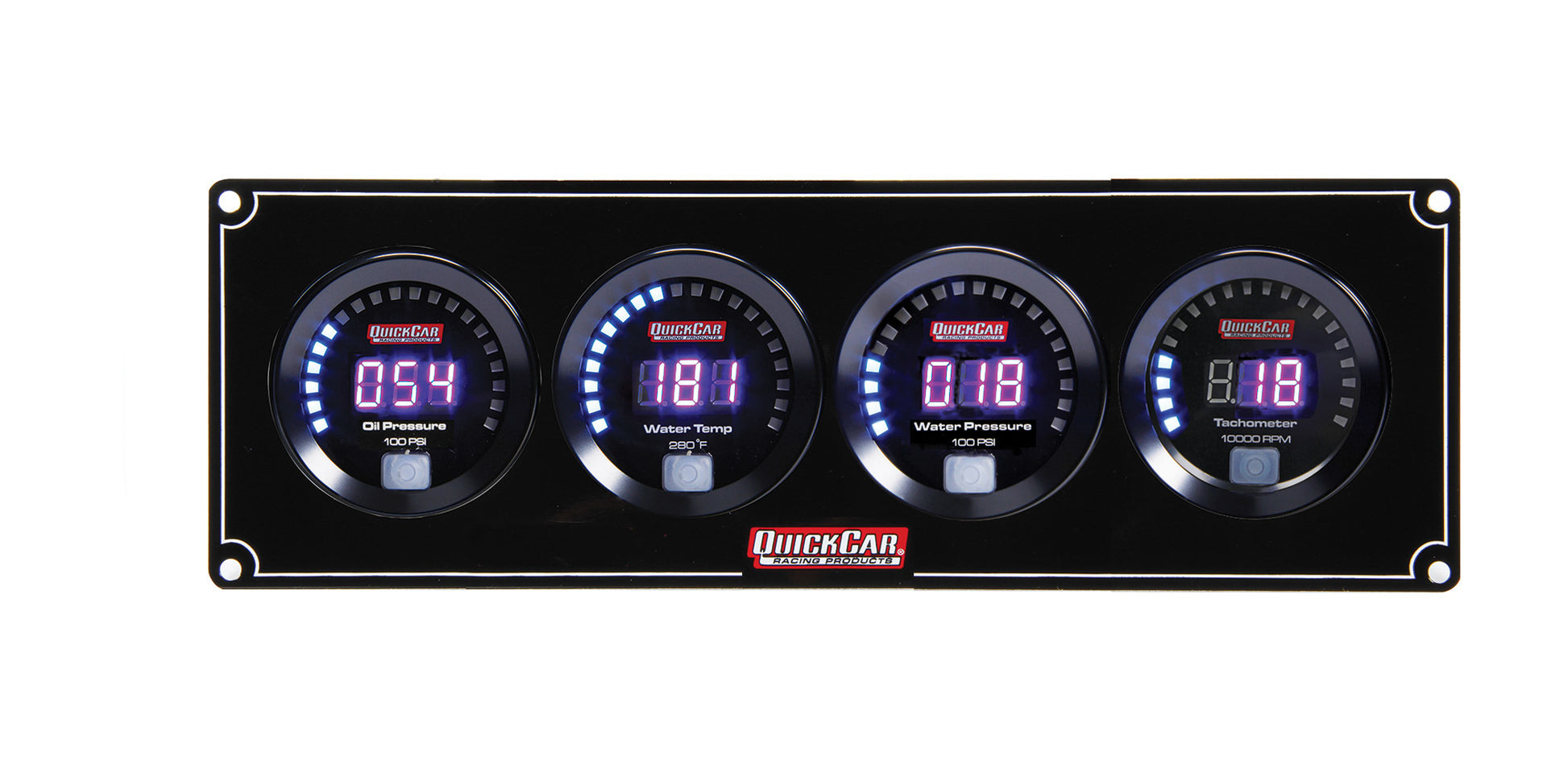 QUICKCAR RACING PRODUCTS Digital 3-1 Gauge Panel OP/WT/WP w/Tach QUICKCAR RACING PRODUCTS