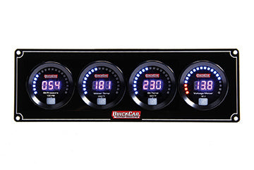 QUICKCAR RACING PRODUCTS Digital 4-Gauge Panel OP/WT/OT/Volts QUICKCAR RACING PRODUCTS