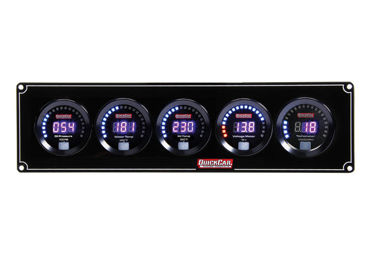 QUICKCAR RACING PRODUCTS Digital 4-1 Gauge Panel OP/WT/OT/Volt w/Tach QUICKCAR RACING PRODUCTS