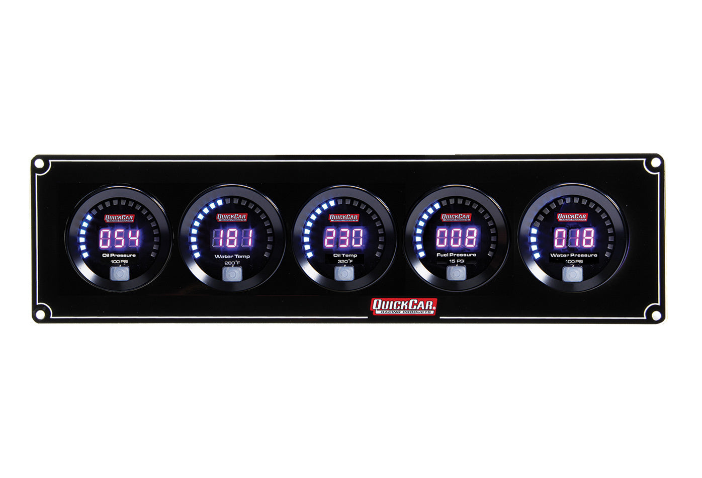 QUICKCAR RACING PRODUCTS Digital 5-Gauge Panel OP/WT/OT/FP/WP QUICKCAR RACING PRODUCTS