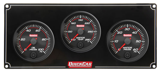 QUICKCAR RACING PRODUCTS Redline 3 Gauge Panel OP/WT/WP QUICKCAR RACING PRODUCTS