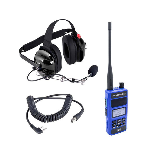 RUGGED RADIOS Radio Kit Crew Chief Spotter R1 UHF/VHF RUGGED RADIOS