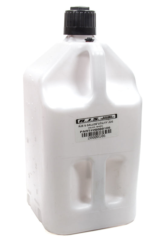 RJS SAFETY Utility Jug 5 Gallon White RJS SAFETY