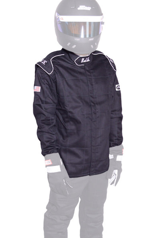 RJS SAFETY Jacket Black Medium SFI-1 FR Cotton RJS SAFETY