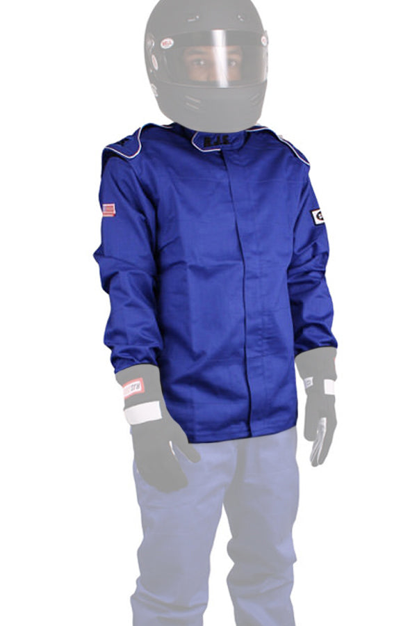 RJS SAFETY Jacket Blue 3X-Large SFI-1 FR Cotton RJS SAFETY