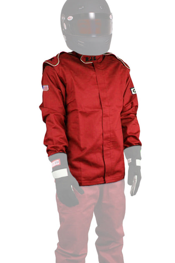 RJS SAFETY Jacket Red Medium SFI-1 FR Cotton RJS SAFETY