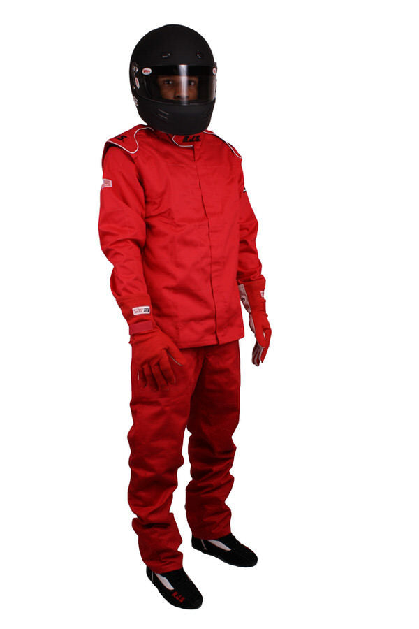 RJS SAFETY Pants Red Medium SFI-1 FR Cotton RJS SAFETY