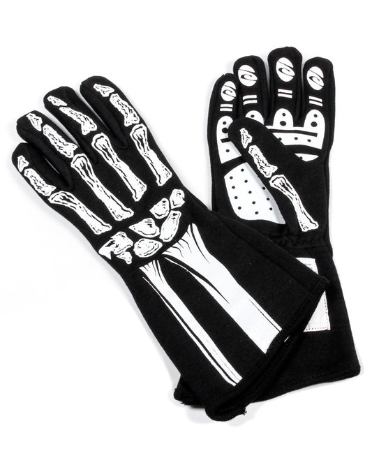 RJS SAFETY Single Layer White Skeleton Gloves X-Small RJS SAFETY