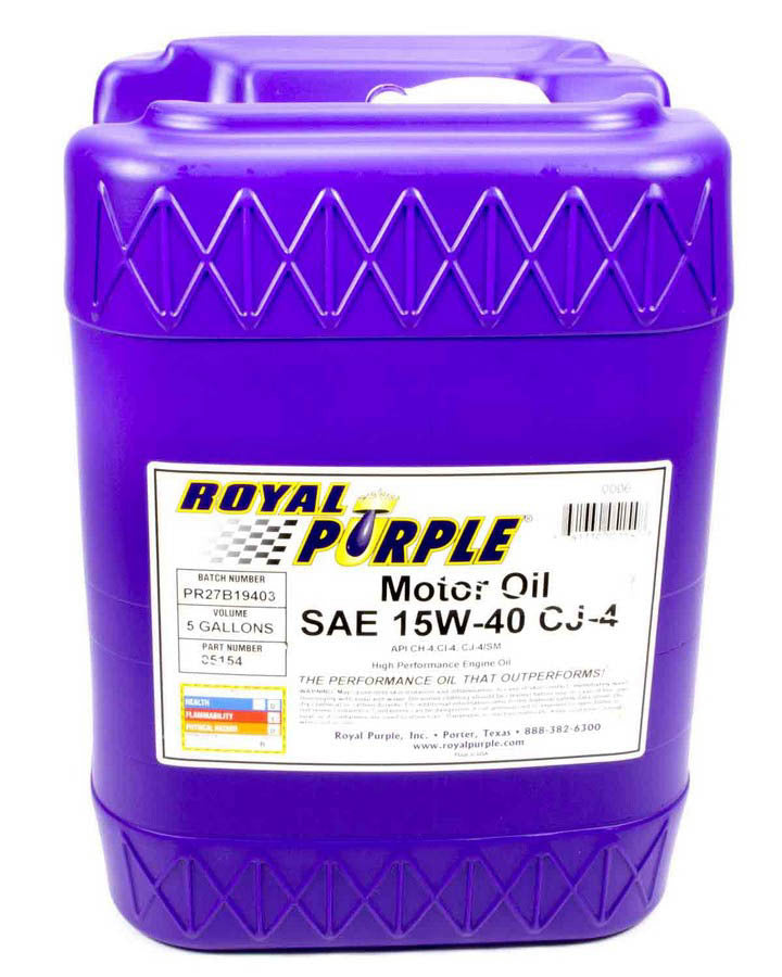 ROYAL PURPLE Synthetic Motor Oil 5Gal 15W40 ROYAL PURPLE