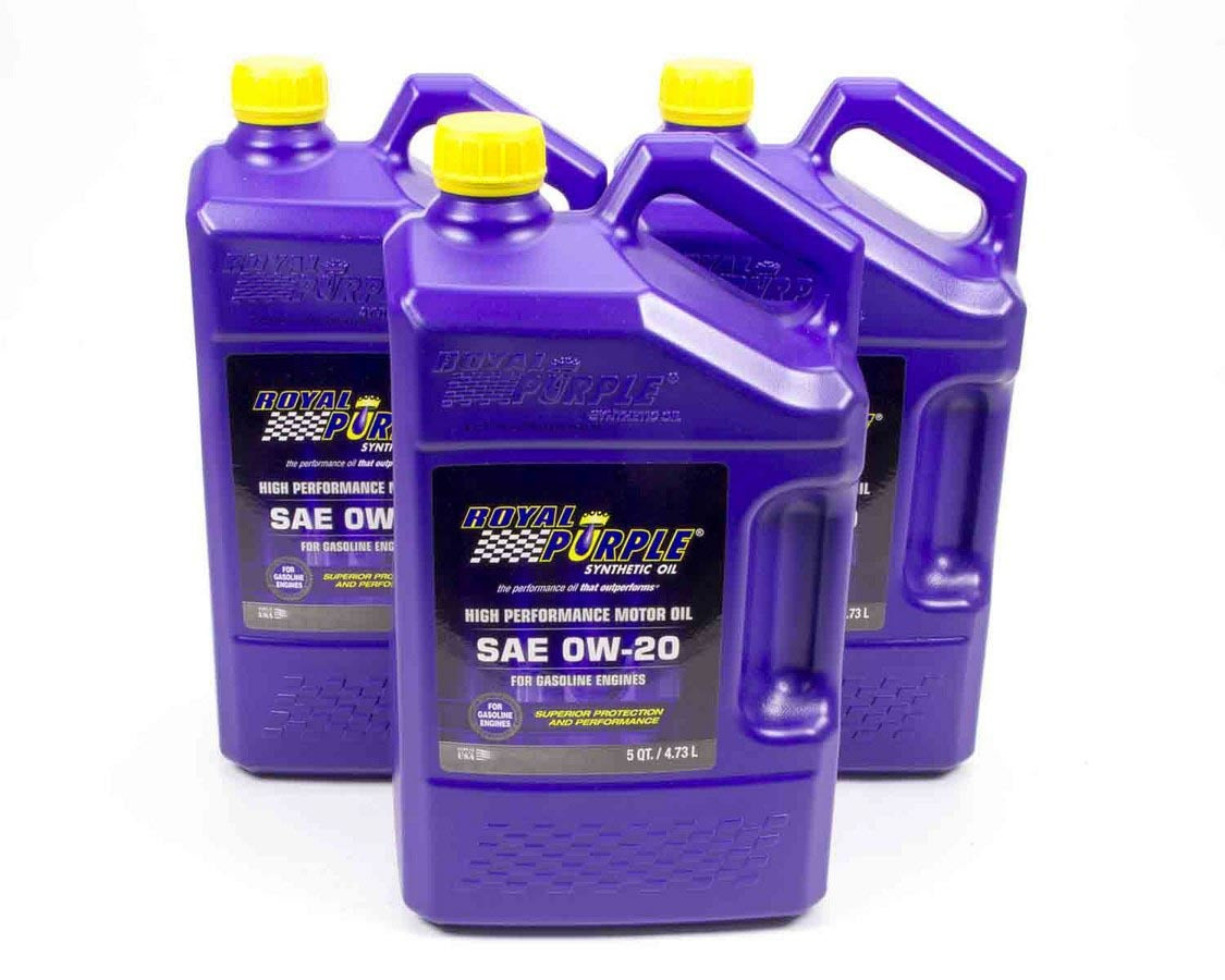 ROYAL PURPLE 0w20 Multi-Grade SAE Oil 3x5qt Bottles ROYAL PURPLE