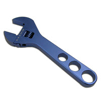 RACING POWER CO-PACKAGED 8In Adjustable Aluminum Wrench Blue RACING POWER CO-PACKAGED