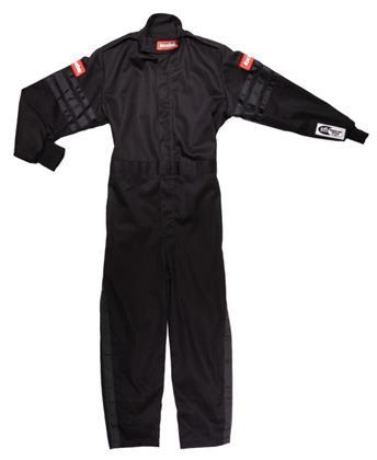 RACEQUIP Black Suit Single Layer Kids XX-Small Black Trim RACEQUIP