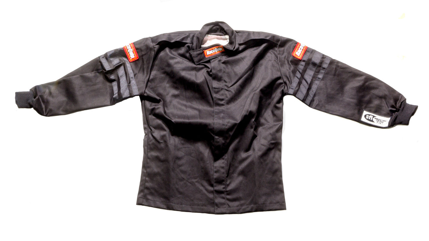 RACEQUIP Black Jacket Kids Single Layer Small Black Trim RACEQUIP