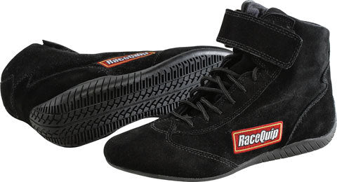 RACEQUIP Shoe Mid-Top Black Size 8  SFI RACEQUIP