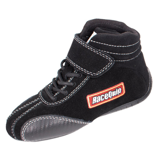 RACEQUIP Shoe Ankletop Black Kids Size 8 SFI 3.3/5 RACEQUIP