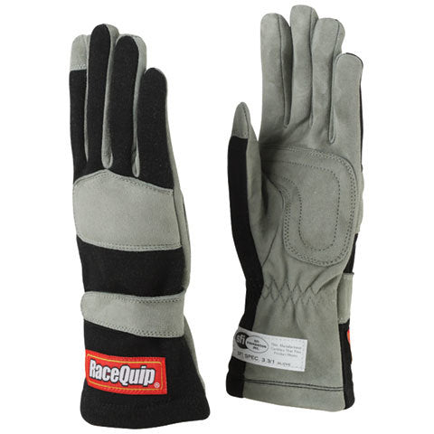 RACEQUIP Gloves Single Layer Small Black SFI RACEQUIP