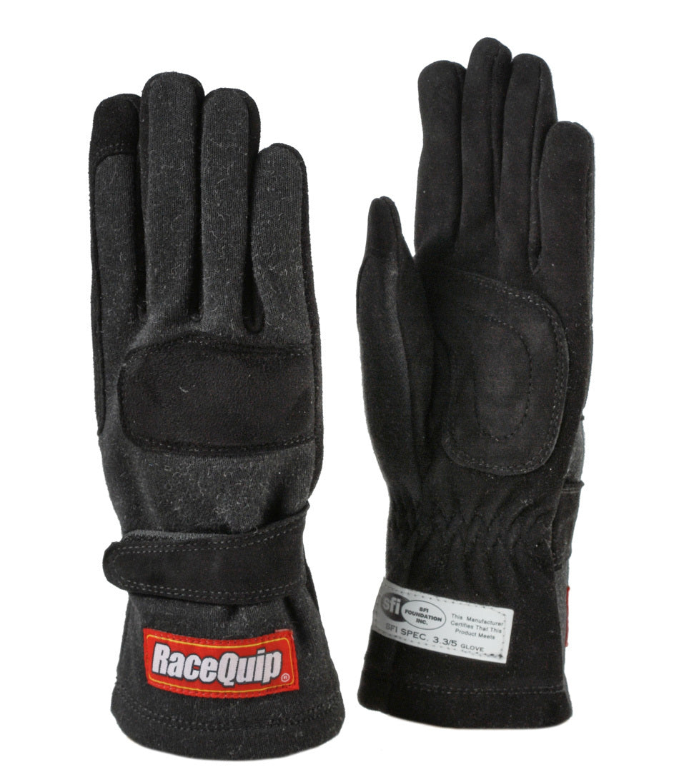 RACEQUIP Glove Double layer Child Small Black SFI-5 Youth RACEQUIP