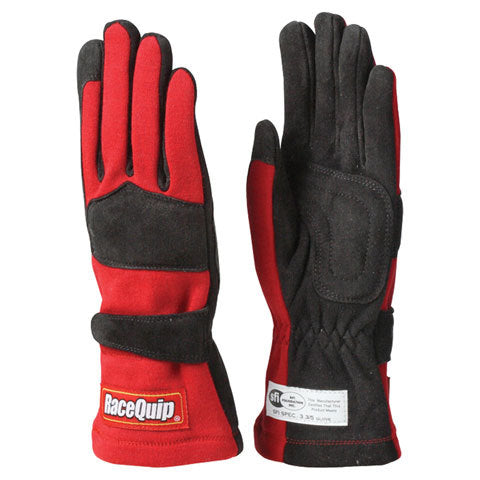 RACEQUIP Gloves Double Layer Small Red SFI RACEQUIP