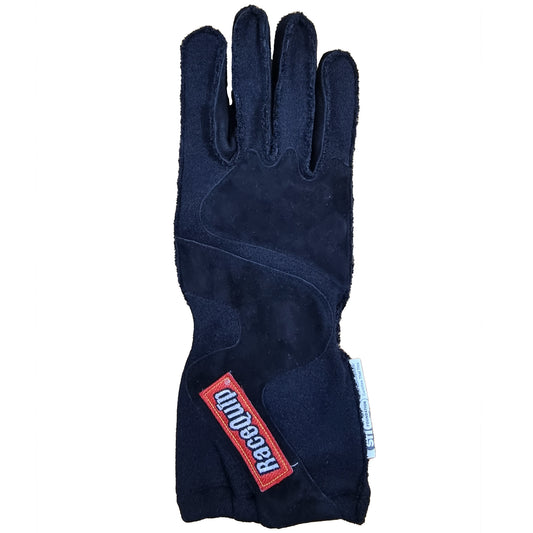 RACEQUIP Gloves Outseam Black / Black Small SFI-5 RACEQUIP