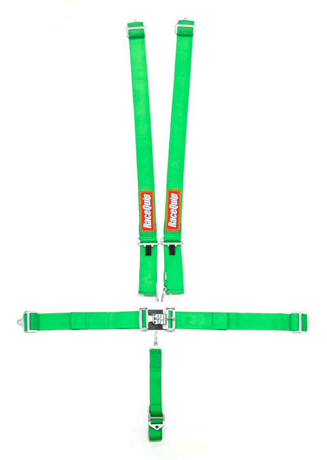 RACEQUIP 5pt Harness Set L&L Green SFI RACEQUIP