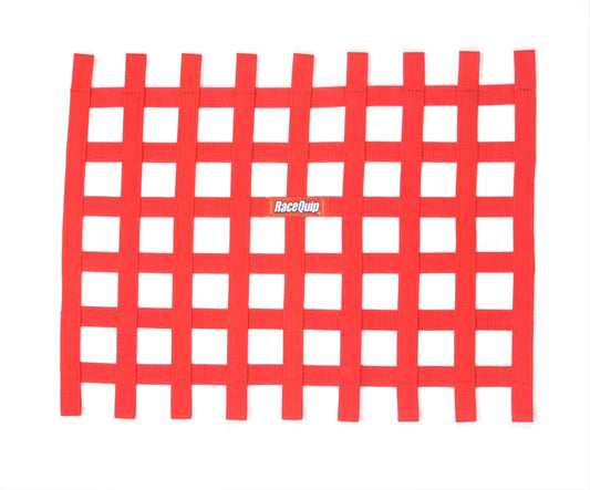 RACEQUIP Ribbon Window Net Red Non-SFI RACEQUIP