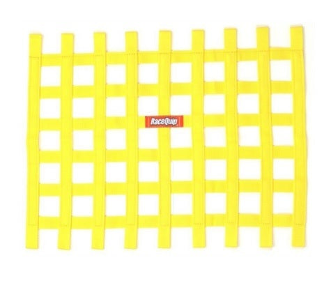 RACEQUIP Ribbon Window Net Yellow Non-SFI 18in x 24in RACEQUIP