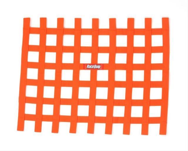 RACEQUIP Ribbon Window Net Orange Non-SFI 18in x 24in RACEQUIP